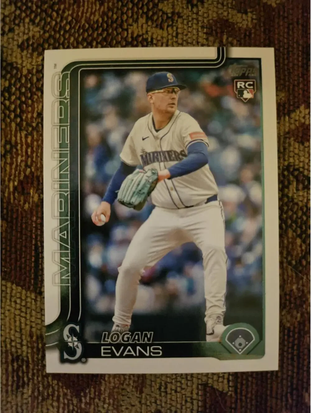 2025 Topps Update - Logan Evans - RC - #US302 - Mariners - RAW Mint - Rookie